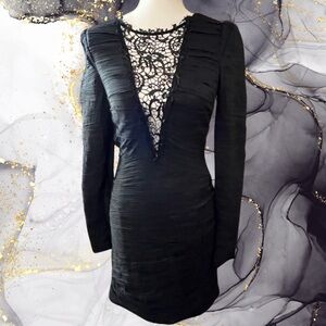 Free People Black Label ‘Look of Love’ Black Ruched Dress